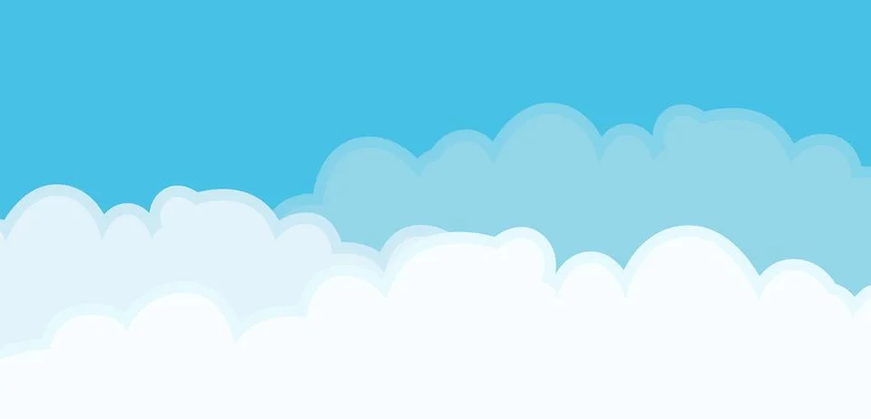 Blue Sky Clouds Background Stock Illustration