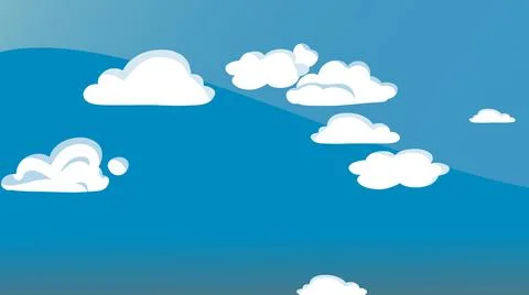 Blue sky with clouds background on  illustration. Stock Illustration