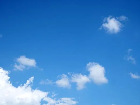 Blue sky with clouds background. It's beautiful and natural. Stock Photos
