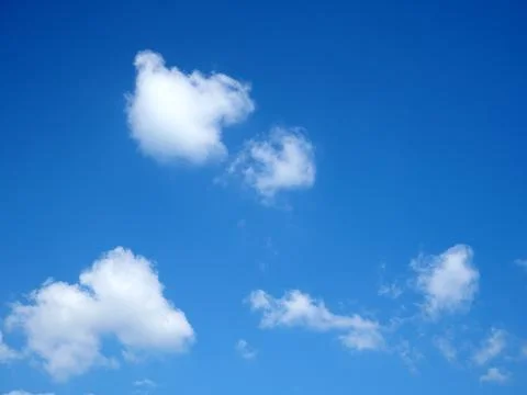 Blue sky with clouds background. It's beautiful and natural. Stock Photos