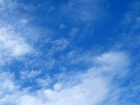 Blue sky with clouds background. It's beautiful and natural. Stock Photos