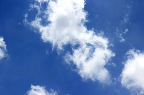Blue sky with clouds background. It's beautiful and natural. Stock Photos