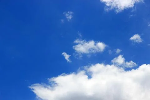 Blue sky with clouds background. It's beautiful and natural. Stock Photos