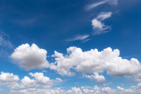 Blue sky with clouds for background or backgrop nature concept Stock Photos