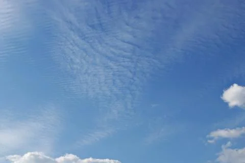 Blue sky with clouds background Stock Photos