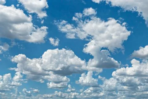 Blue sky with clouds background Stock Photos