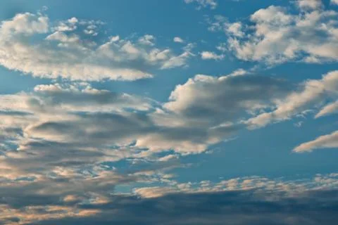Blue sky with clouds background Stock Photos