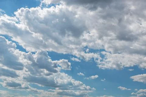 Blue sky with clouds background Stock Photos