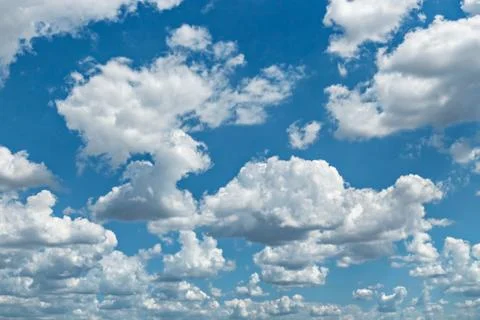 Blue sky with clouds background Stock Photos
