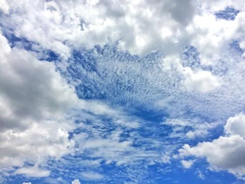 Blue sky with clouds background. Foto stock