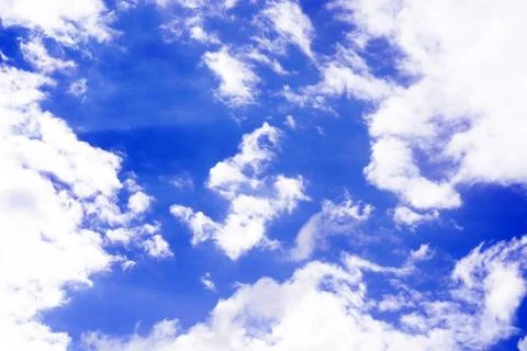 Blue sky with clouds background Stock Photos