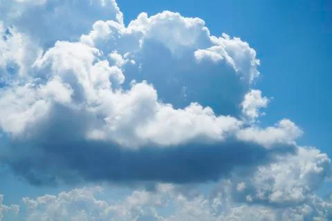 Blue sky with clouds background Stock Photos