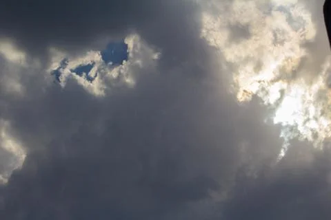 Blue sky with clouds background Stock Photos
