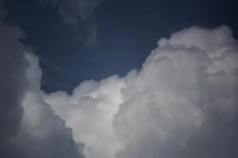 Blue sky with clouds background Stock Photos