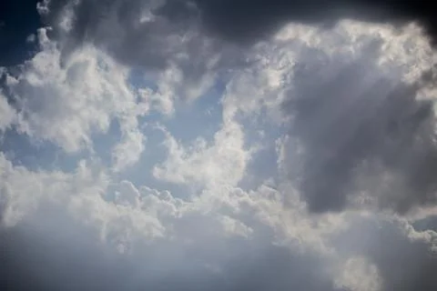 Blue sky with clouds background Stock Photos