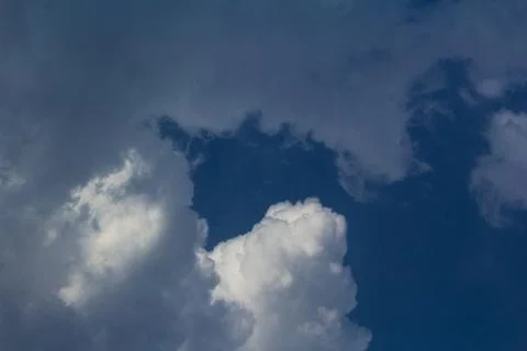 Blue sky with clouds background Stock Photos
