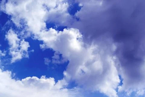 Blue sky with clouds background Stock Photos
