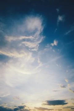 Blue sky with clouds  background Stock Photos
