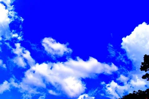 Blue sky with clouds background Stock Photos