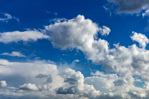 Blue sky with clouds, background Stock Photos