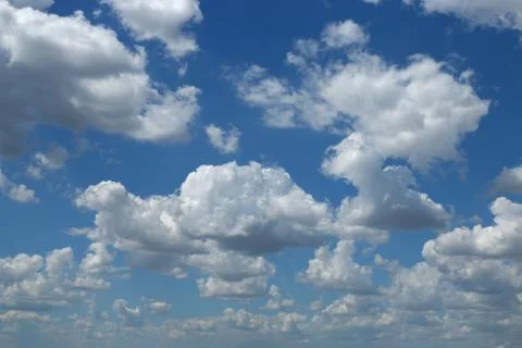 Blue sky with clouds background, sky with clouds. Stock Photos