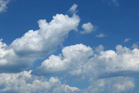 Blue sky with clouds background, sky with clouds. Stock Photos