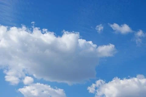 Blue sky with clouds background, sky with clouds. Stock Photos