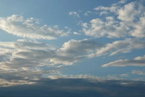 Blue sky with clouds background, sky with clouds. Stock Photos