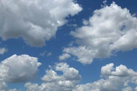 Blue sky with clouds background, sky with clouds. Stock Photos