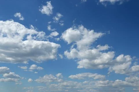 Blue sky with clouds background, sky with clouds. Stock Photos