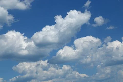 Blue sky with clouds background, sky with clouds. Stock Photos