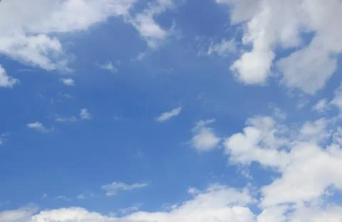 Blue sky with clouds background.It's beautiful and natural. Stock Photos