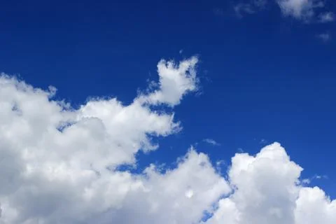 Blue sky with clouds background.It's beautiful and natural. Stock Photos