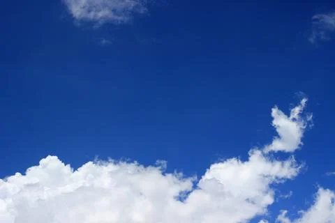Blue sky with clouds background.It's beautiful and natural. Stock Photos