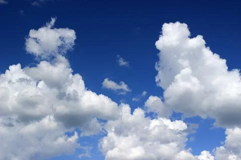 Blue sky with clouds background.It's beautiful and natural. Stock Photos