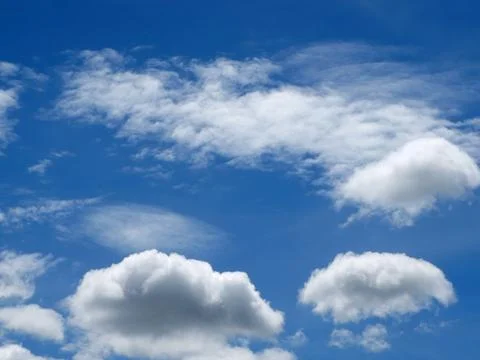 Blue sky with clouds background.It's beautiful and natural. Stock Photos