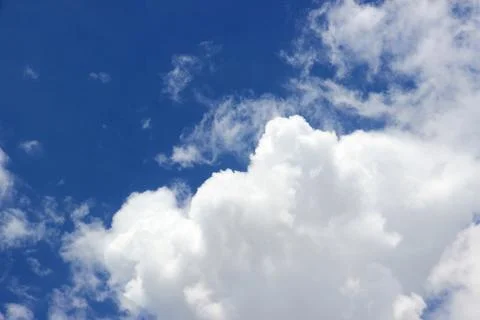 Blue sky with clouds background.It's beautiful and natural. Stock Photos