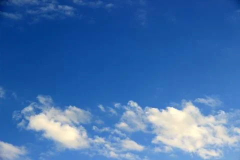 Blue sky with clouds background.It's beautiful and natural. Stock Photos