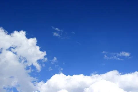 Blue sky with clouds background.It's beautiful and natural. Stock Photos