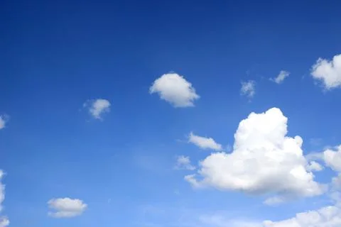 Blue sky with clouds background.It's beautiful and natural. Stock Photos