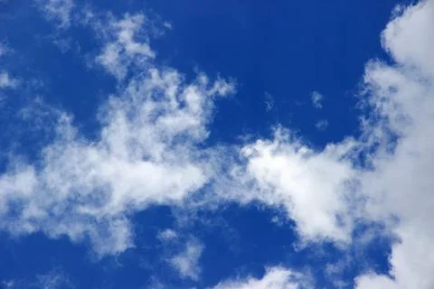 Blue sky with clouds background.It's beautiful and natural. Stock Photos