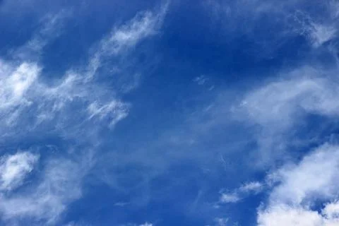 Blue sky with clouds background.It's beautiful and natural. Stock Photos