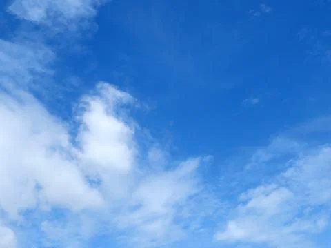 Blue sky with clouds background.It's beautiful and natural. Stock Photos