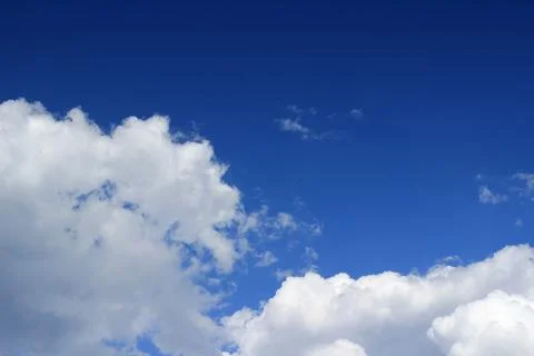 Blue sky with clouds background.It's beautiful and natural. Stock Photos