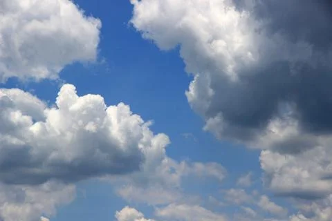 Blue sky with clouds background.It's beautiful and natural. Stock Photos