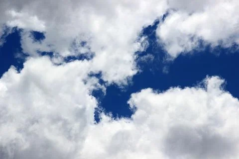 Blue sky with clouds background.It's beautiful and natural. Stock Photos