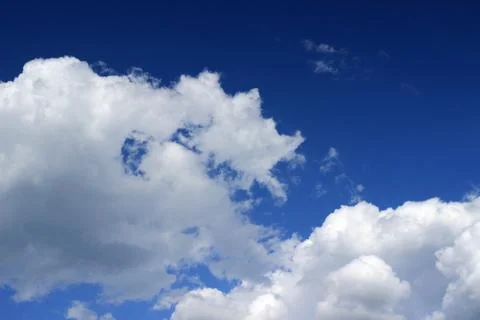 Blue sky with clouds background.It's beautiful and natural. Stock Photos