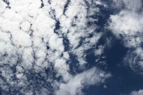 Blue sky with clouds background.It's beautiful and natural. Stock Photos