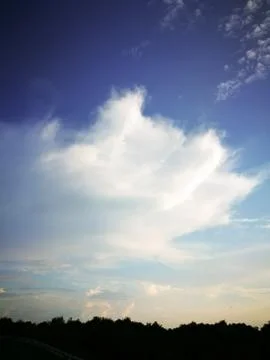 Blue sky with clouds, blue sky background. . Foto stock