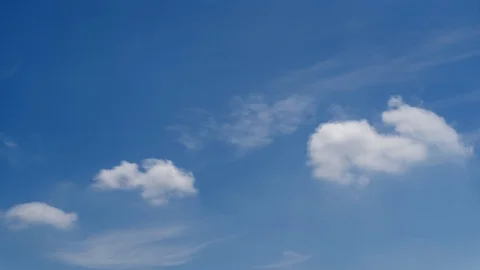 Blue sky with clouds, clear and best weather Stock Footage 107936719